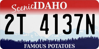 ID license plate 2T4137N