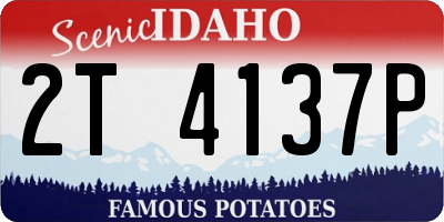 ID license plate 2T4137P