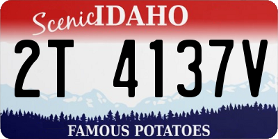 ID license plate 2T4137V