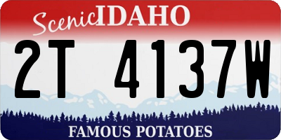 ID license plate 2T4137W