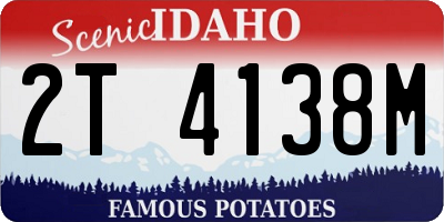 ID license plate 2T4138M