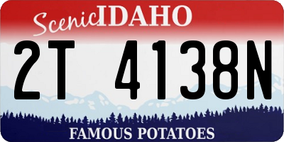 ID license plate 2T4138N