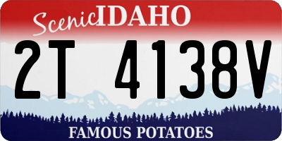 ID license plate 2T4138V