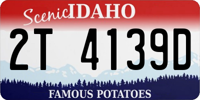 ID license plate 2T4139D
