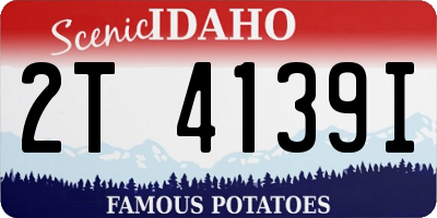 ID license plate 2T4139I