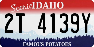 ID license plate 2T4139Y