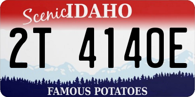 ID license plate 2T4140E