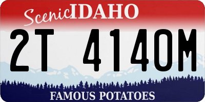 ID license plate 2T4140M