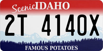 ID license plate 2T4140X