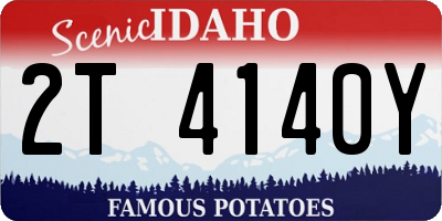 ID license plate 2T4140Y