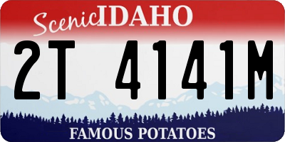 ID license plate 2T4141M