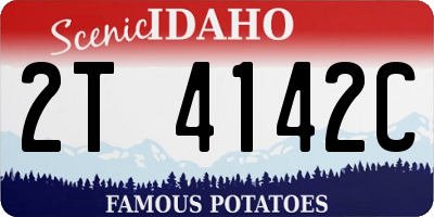 ID license plate 2T4142C