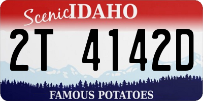 ID license plate 2T4142D