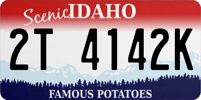 ID license plate 2T4142K