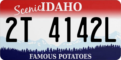 ID license plate 2T4142L