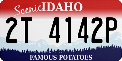 ID license plate 2T4142P