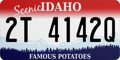 ID license plate 2T4142Q