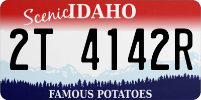 ID license plate 2T4142R