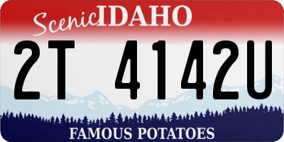 ID license plate 2T4142U