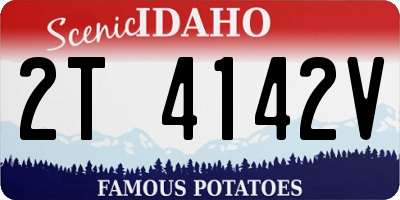 ID license plate 2T4142V