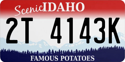ID license plate 2T4143K