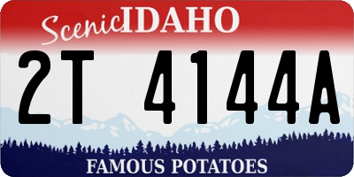 ID license plate 2T4144A