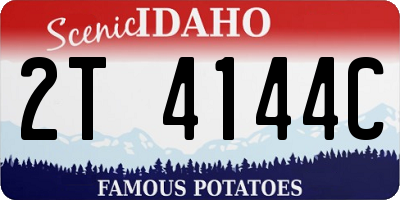 ID license plate 2T4144C