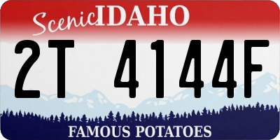 ID license plate 2T4144F