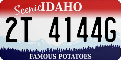 ID license plate 2T4144G