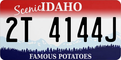 ID license plate 2T4144J