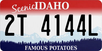ID license plate 2T4144L