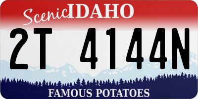ID license plate 2T4144N