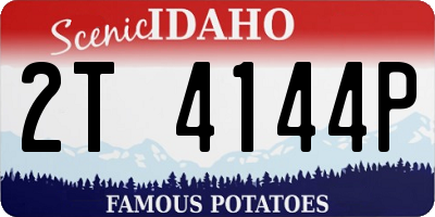 ID license plate 2T4144P