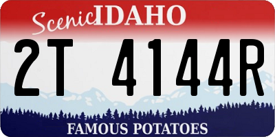 ID license plate 2T4144R