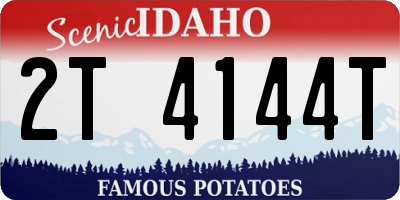 ID license plate 2T4144T