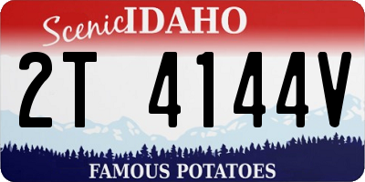 ID license plate 2T4144V