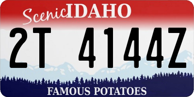 ID license plate 2T4144Z