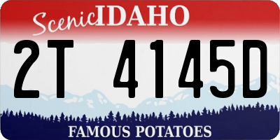 ID license plate 2T4145D