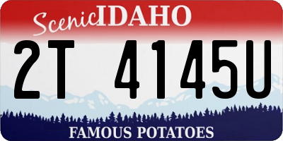ID license plate 2T4145U