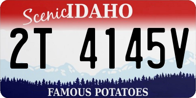ID license plate 2T4145V