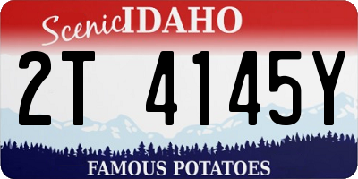 ID license plate 2T4145Y