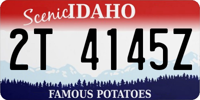 ID license plate 2T4145Z