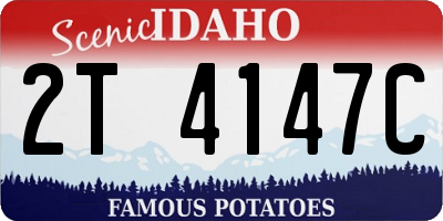 ID license plate 2T4147C