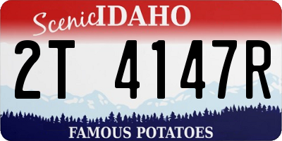 ID license plate 2T4147R