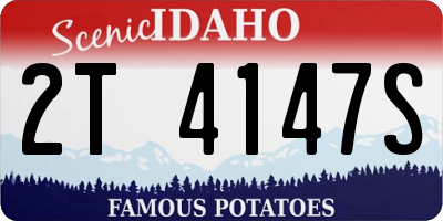 ID license plate 2T4147S