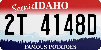 ID license plate 2T4148D