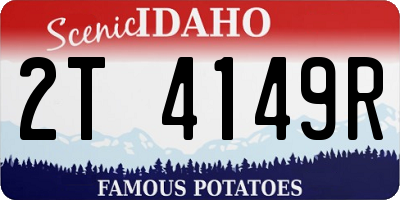 ID license plate 2T4149R
