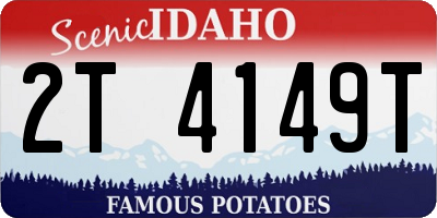 ID license plate 2T4149T