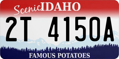 ID license plate 2T4150A