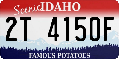 ID license plate 2T4150F